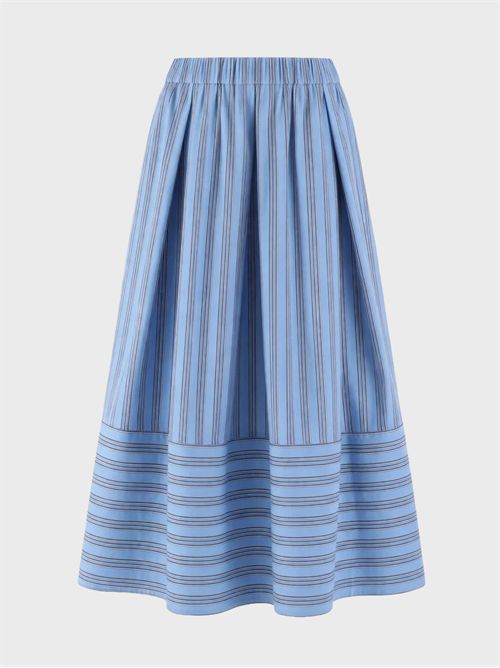 Striped cotton midi skirt with elastic waist ANTONELLI FIRENZE | Q9896693B751